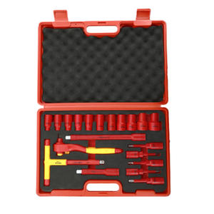 Eertek Insulating <b>Tool</b> <b>Set</b> 1/2 In Socket Wrench 16 Piece Telecommunications Repair Kit YT-21280 - Product Image 2