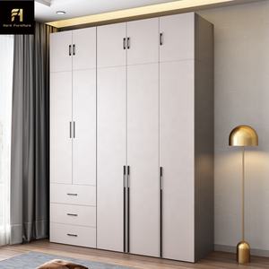 Armoire Battante Moderne Beige avec Porte Vitrée en Bois Personnalisée, Nouveau Design pour Rangement de Vêtements pour Hôpital, École, Villa - Product Image 6