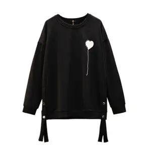 Plus Size Women's Sweatshirt Love Loose Slim Round Neck Pullover Sweatshirt