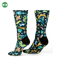 Chaussettes à impression graphique sur mesure Chaussettes mi-longues extensibles dans 4 directions par sublimation
