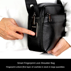 <span class=keywords><strong>Sac</strong></span> bandoulière en cuir véritable pour <span class=keywords><strong>homme</strong></span> personnalisé avec serrure à empreintes digitales, <span class=keywords><strong>sac</strong></span> d'affaires classique antivol, <span class=keywords><strong>sac</strong></span> messager pour ordinateur portable - Product Image 1