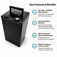 Paket Baterai Lithium 64V 40Ah 2400Wh Modul Baterai Tenaga Mobilitas Listrik