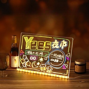 Schermo a LED di ricarica <span class=keywords><strong>per</strong></span> illuminazione fatta in fabbrica lavagna in acrilico <span class=keywords><strong>per</strong></span> la pubblicità del mercato notturno negozi dell'azienda - Product Image 1
