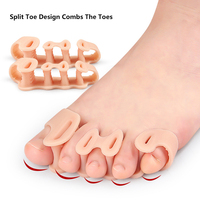 Séparateur d'orteils, correcteur d'hallux valgus, orthèse en gel de silicone, redresseur, espaceur, attelle, soulagement de la douleur, pour hommes et femmes