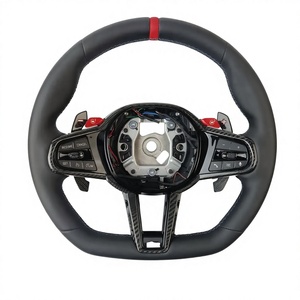 Volant en cuir ajusté pour BM/W Série G, Série M, Série X <span class=keywords><strong>Sport</strong></span> - Performance, ajustement direct sans airbag - Product Image 1