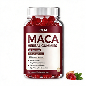 Compléments alimentaires à base de maca en gommes pour femmes, pour améliorer la santé des hanches et la gestion de l'énergie, saveur fraise, pour adultes. - Product Image 1