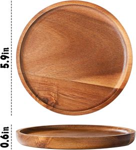 Dessous de verre carré en bambou et noyer personnalisable Tasse à boisson en bois d'acacia avec style classique pour café, thé et bière avec logo personnalisé - Product Image 2