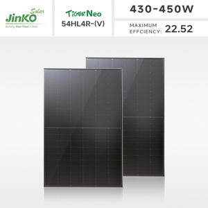 Panneaux solaires photovoltaïques N-Type 54HL4R(V) 430W/440W/450W Full Black pour usage domestique, technologie PERC et Topcon, mono. - Product Image 1