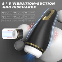 Männlicher Penis-Trainingsvibrator, Sexmaschine für Männer, Masturbator, Taschenmuschi-Spielzeug, Erwachsenen-Stroker mit 9 Rotationsmodi