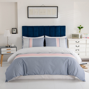 Anh trực tuyến sang trọng Quilt Cover <span class=keywords><strong>bedding</strong></span> sets Ultrasoft sợi nhỏ đảo ngược đôi Duvet 3-mảnh in đơn giản không gây dị ứng - Product Image 2