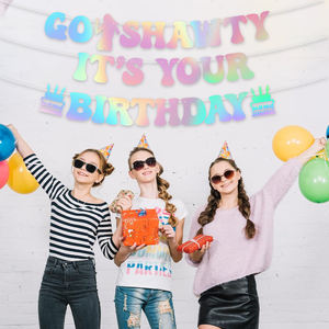 去肖蒂这是你的生日横幅彩虹色搞笑嘻哈生日快乐横幅标志男女生日 - Product Image 6