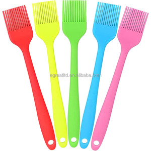 Factory Customized Long Handle Silicone Basting Oil <b>Brush</b> Set for Charcoal <b>BBQ</b> and Bread Baking - Product Image 2