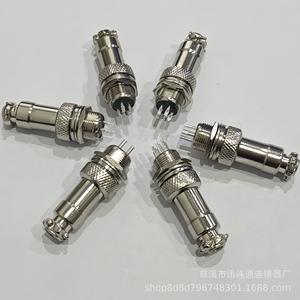 Conector de Aviación GX12 de 12 mm para Montaje en Panel, de 2 a 7 Pines, Macho y Hembra, de Aleación de Zinc Niquelado para Fabricación - Product Image 3