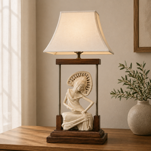 Lámpara de Mesa Moderna con Marco de Danza Balinesa - Mueble Ecológico y Duradero de Diseño Antiguo para Apartamento, Comedor y Sala de Estar - Product Image 2