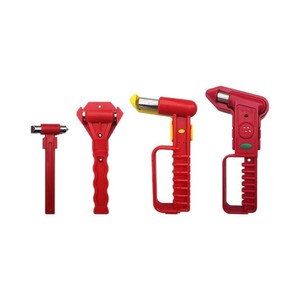 Martillo de Emergencia Rojo de Plástico para Romper Ventanas, Herramienta de Escape para Auto, Autobús y Tren - Product Image 3