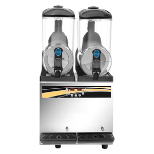 Máquina Comercial de Granizados de 2 Tanques, Dispensador de Bebidas Congeladas de 30L, Eléctrica, de Acero Inoxidable para Cafeterías y Fiestas - Product Image 1