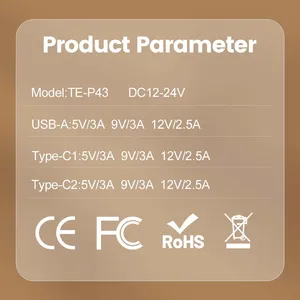 ที่ชาร์จในรถยนต์ USB 90W 3 พอร์ต ชาร์จเร็วแบบคู่ PD30W QC3.0 อะแดปเตอร์จ่ายไฟแบบเร็วพิเศษ ที่ชาร์จโทรศัพท์ในรถยนต์อเนกประสงค์ สำหรับ iPhone 17 16 Pro - Product Image 6