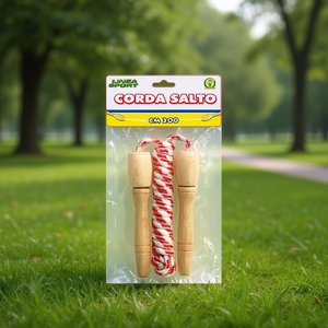 Corda Salto Cuerda de saltar de madera de 200 cm, juguete deportivo Linea Sport - Product Image 2