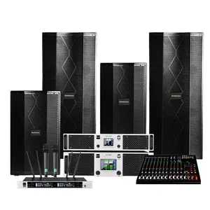 Bekboes casa karaokê KTV Audio Profissional Duplo 15 Polegada caixa de som DJ sistema de som completo equipamento de estúdio de música conjunto completo