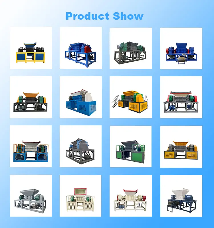 Broyeur à double arbre en plastique métallique de 10 tonnes/h Machine à broyer les déchets métalliques organiques