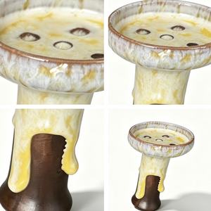 Cazoleta de Cerámica Personalizada para Hookah, Accesorio Moderno para Shisha, Acabado Lacado Hecho a Mano, Chiminea Resistente para Fumar - Product Image 3