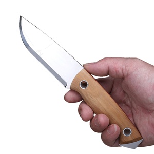 Cuchillo Skan Recto de Acero Inoxidable de Alta Calidad con Mango de Madera de Salgueiro, Personalizable, Grado OEM, Multifuncional para Supervivencia al Aire Libre - Product Image 1
