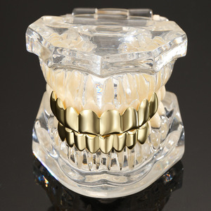 Grillz décoratifs en cuivre 18 carats pour dents, accessoires unisexes pour fêtes - Product Image 2