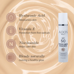 Aixin Loción Vegana Todo en Uno 50ml Base de Maquillaje <span class=keywords><strong>con</strong></span> Tinte <span class=keywords><strong>y</strong></span> Protector <span class=keywords><strong>Solar</strong></span> de Amplio Espectro para Rayos UVA UVB <span class=keywords><strong>Hidratante</strong></span> <span class=keywords><strong>Solar</strong></span> - Product Image 4