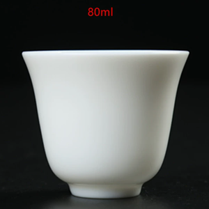 Service à thé Kung Fu en céramique exquise, tasses de maître en jade de graisse de mouton, tasses professionnelles pour la dégustation du thé chinois, cadeau en <span class=keywords><strong>Blanc</strong></span> de Chine - Product Image 3