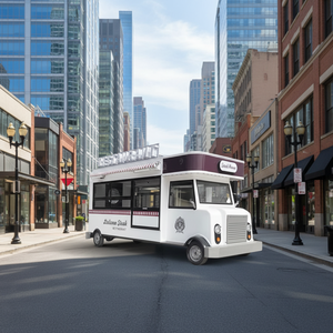 Remorque alimentaire électrique mobile sur mesure à vendre – Spécialisée dans le café, la crème glacée, les bonbons et les chips – Construction en acier inoxydable résistant à la rouille - Product Image 1