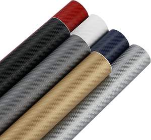 Pellicola 3D in fibra di carbonio PVC/PET Car, pellicola decorativa universale per parti di motocicli del corpo, rilascio di bolle Non adesive senza rughe - Product Image 2