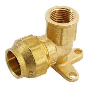 Raccordo a Gomito Femmina Flangiato TIEMME PN25 per Tubi in Polietilene 3/4\" X 25mm, Condotti e Raccordi - Product Image 1