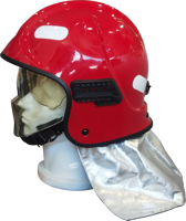Casque de pompier avec système de double visière, lunettes anti-buée, visière résistante à la chaleur, protection anti-impact, matériau PEI/PC pour les pompiers