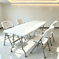 Ensemble de tables de camping en gros, table de pique-nique en plastique, tables et chaises personnalisées pour événements professionnels en extérieur