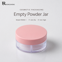Pot à poudre cosmétique vide 71 mm en plastique transparent avec tamis à 4 compartiments