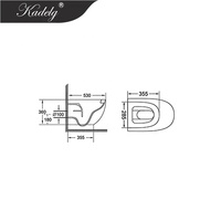 Cuvette de toilette à suspension murale allongée monobloc européenne de conception italienne la plus récente avec réservoir dissimulé et piège en P en céramique blanche