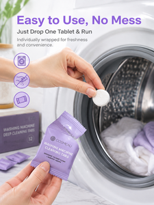 Tablettes nettoyantes pour tambour de <span class=keywords><strong>machine</strong></span> <span class=keywords><strong>à</strong></span> <span class=keywords><strong>laver</strong></span>, effervescentes, puissantes pour éliminer les taches, pour les lave-linges <span class=keywords><strong>à</strong></span> chargement frontal entièrement automatiques - Product Image 4