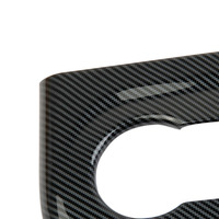 Korlot Entry Luxury Chevrolet Tahoe 2021-2022 Couverture de cadre de porte-gobelet arrière et de boîte d'accoudoir de commande centrale en fibre de carbone pour l'intérieur
