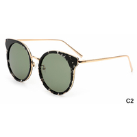 Gafas de Sol Inteligentes de Moda YIYI para Hombre, Redondas, Metálicas, UV400, Montura Dorada, Lentes Tácticas, Protección Solar para Exteriores para Mujer