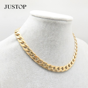 Collar de Cadena de Eslabones Unisex de Acero Inoxidable Personalizado, Chapado en Oro de 18K, Joyería Moderna y Ecológica para Hombres y Mujeres - Product Image 1