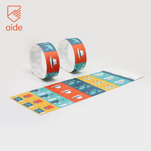 Braccialetti di carta di alta qualità Logo personalizzato Festival stampa digitale biglietto di carta usa e getta braccialetto impermeabile Tyvek braccialetto - Product Image 5