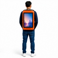 Sac à dos publicitaire portable avec écran LED numérique de 13,3 pouces, lecteur d'affichage mobile extérieur avec WiFi USB