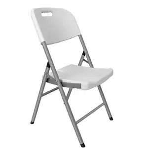 Comfortable Commercial White Event Guest Folding Plastic Chair For Indoor Or Outdoor Use