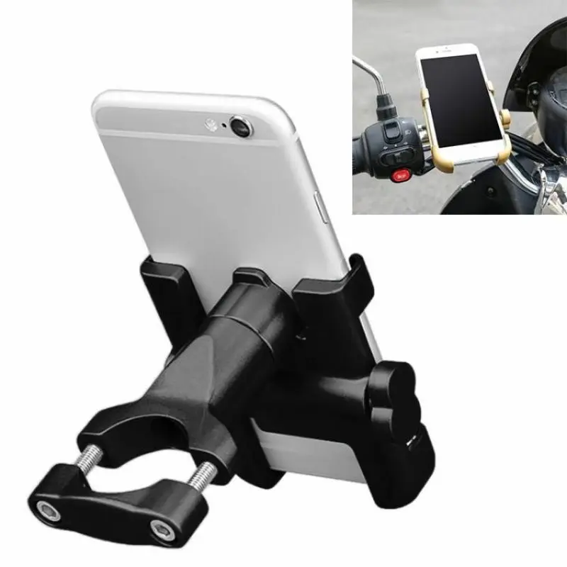 Aluminum Alloy Motorcycle Mobile Phone Mount Holder 360 Angle Adjustable Bike Cellphone Holder for Motorcycle
