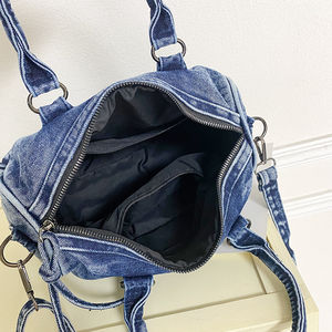 <span class=keywords><strong>Borsa</strong></span> a <span class=keywords><strong>tracolla</strong></span>/crossbody in denim lavabile personalizzata da <span class=keywords><strong>donna</strong></span> 2026, stile vintage casual con chiusura a cerniera - Product Image 6
