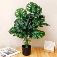 Bouquet de 18 feuilles de palmier artificielles de Madagascar, décoration murale en herbe naturelle pour Noël et Halloween