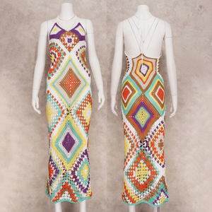 Femmes nouvelle mode été Mini robe licou cou solide sans manches licou cou mince décontracté Streetwear bas poitrine licou robe - Product Image 1