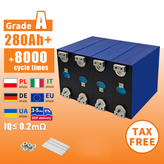 EV 3.2V 280Ah Prismatic Lithium Ion Battery Rechargeable LFP 280Ah 320Ah 340Ah 314Ah LiFePO4 280K MB30 MB31 Batteries