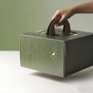 Boîte à emporter personnalisée en carton pliable avec logo sur mesure pour biscuits, beignets et macarons - Product Image 5