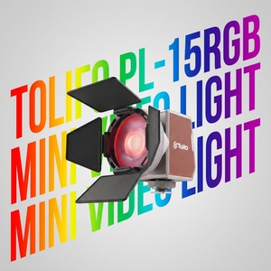 TOLIFO PL-15RGB 15W Lampe Vidéo de Poche RGB <span class=keywords><strong>avec</strong></span> Batterie Rechargeable Intégrée CRI96, Lumière d'Appoint Magnétique pour Appareil <span class=keywords><strong>Photo</strong></span> pour Photos en Extérieur - Product Image 1